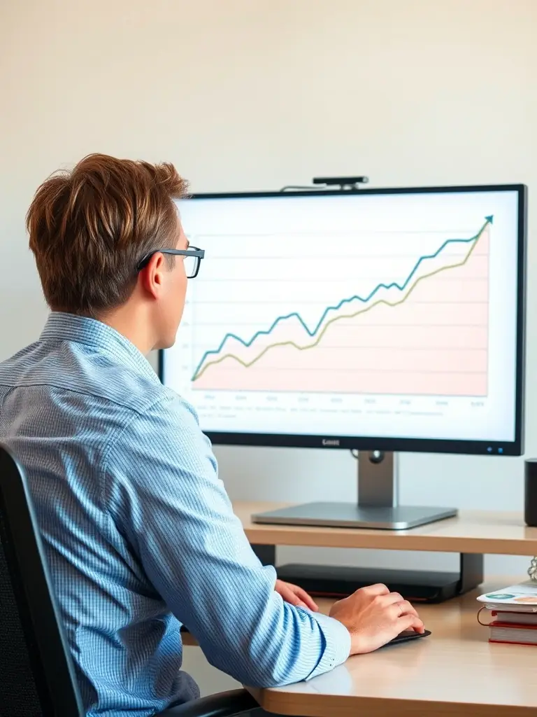 A graph showing inflation rates rising over time, with a concerned-looking individual in the background.
